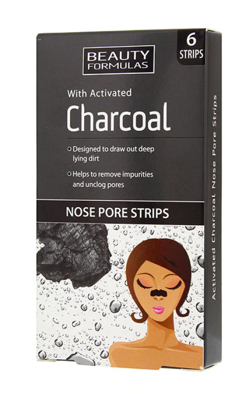 Beauty Formulas Charcoal прокладки для носа от угрей 6 шт