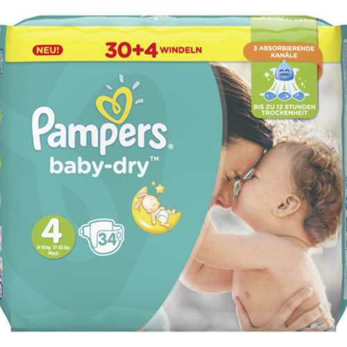 Pampers Baby Dry подгузники размер 4 (8-16 кг) 36 шт