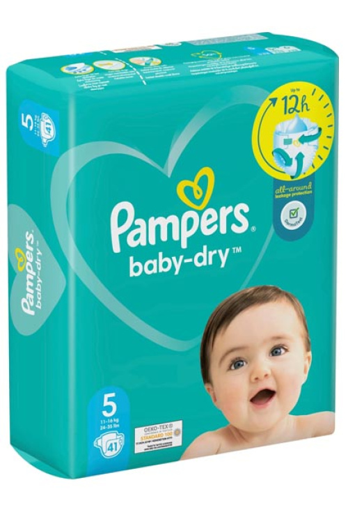Памперсы Pampers Baby-Dry размер 5, 11-16 кг, 41 шт