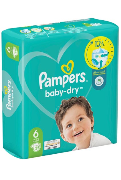 Памперсы Pampers Baby-Dry размер 6, 13-18 кг, 35 шт 