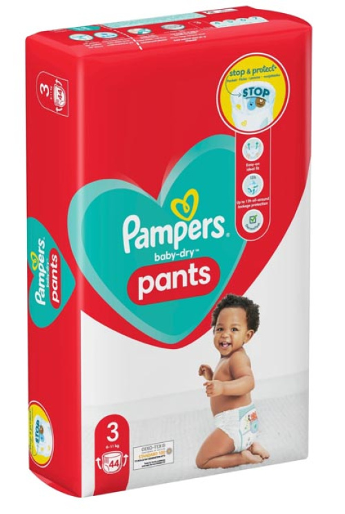Памперсы-трусики Pampers Baby Dry Pants  размер 3, 6-11 кг, 44 шт 