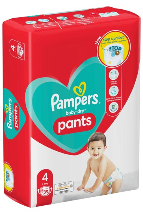 Памперсы-трусики Pampers Baby Dry Pants размер 4,  9-15 кг, 39 шт