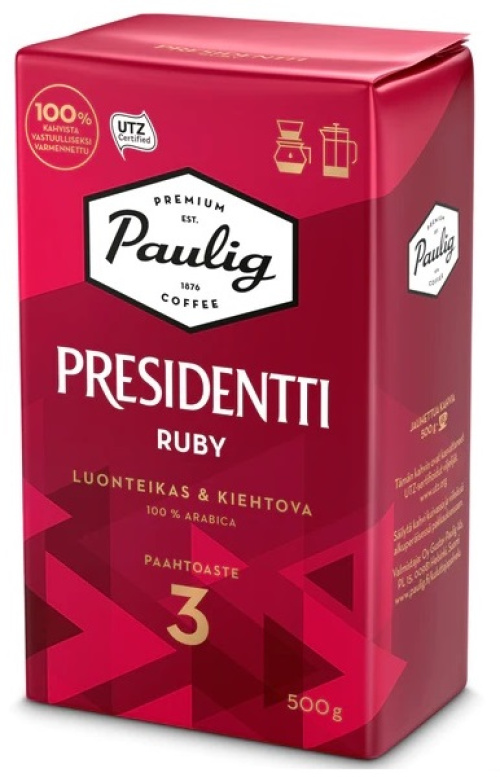 President Ruby молотый кофе 500гр.
