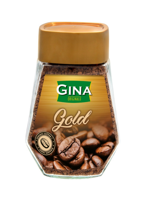Gina Gold Растворимый кофе в стеклянной банке 100 г