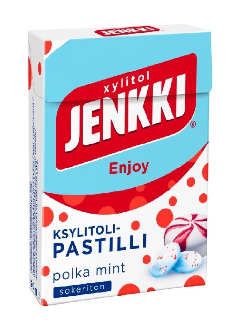 Jenkki Enjoy Polka Mint Ксилитовые пастилки 50г 