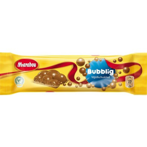 Marabou Bubblig Шоколад пористый 60 г