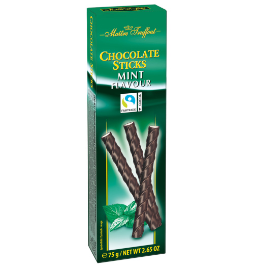 Maitre Truffout шоколадно-мятные палочки 75гр.