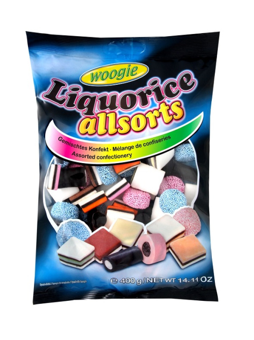 Woogie Ассорти жевательных конфет с лакрицей 400 г