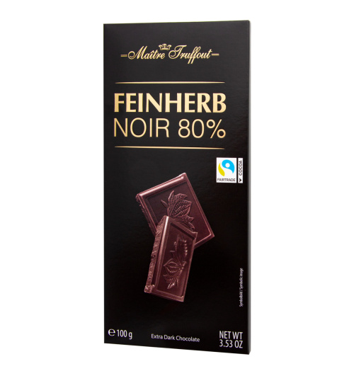 Maitre Truffout Шоколад премиум экстра темный 80% 100гр.