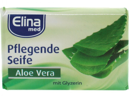 Elina мыло с глицерином и алоэ вера 100 г
