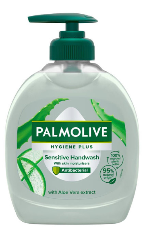 Palmolive Жидкое мыло для чувствительной кожи с экстрактом алоэ вера 300мл, 96% веганское