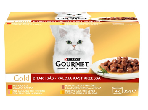 Gourmet Gold Корм для кошек в соусе Ассорти 4х85г 