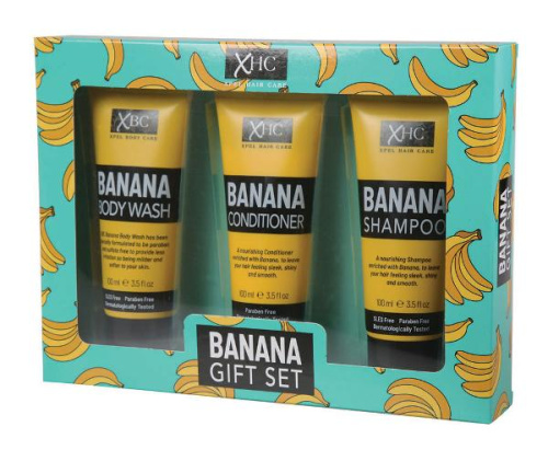 Xpel Banana Подарочный набор - 100 мл шампуня, кондиционера и мыла для душа 