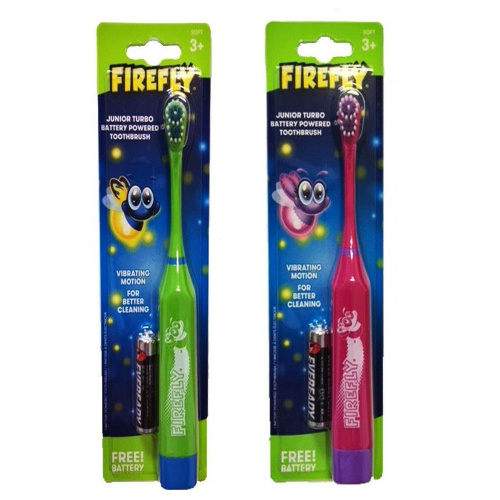 Firefly Детская Эл. зубная щетка на батарейках, мягкая +3 