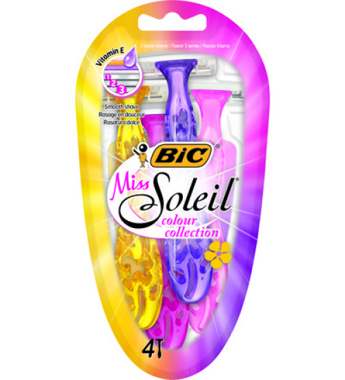 Bic Arm Blade Miss Soleil Color Collecti лезвия для бритья 4 шт