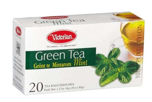 Victorian чай зелёный с мятой в пакетиках 20 шт 36 г