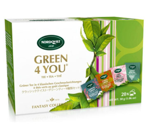 Nordqvist Green 4 You 4x5 пакетиков /30гр. зеленый пакетированный чай