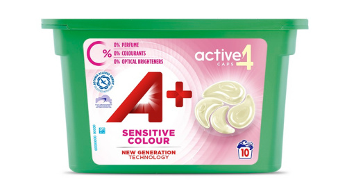 A+ Active4 Caps Colour Sensitive Капсулы для стирки 10шт 