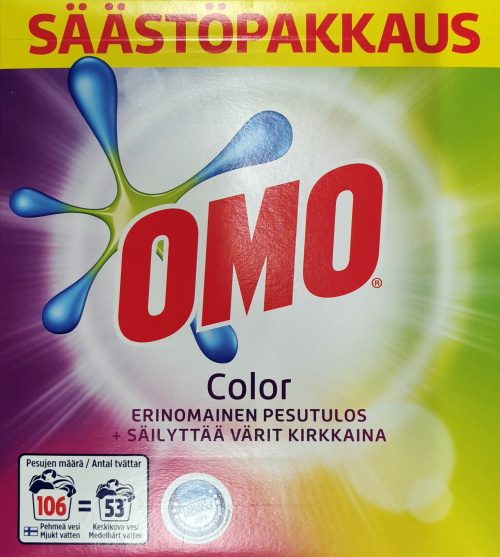 Omo стиральный порошок для цветного белья 3,72 кг