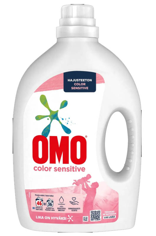 Omo Color Sensitive Жидкость для стирки цветного белья людей с чувствительной кожей, 1,84л.