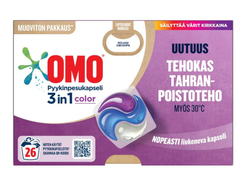 Omo 3-in-1 color Капсулы для стирки цветного белья 26 шт