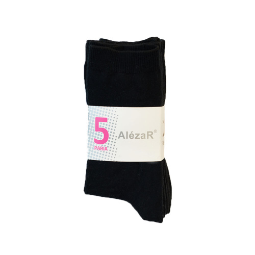 AlezaR Женские хлопковые носки 5 шт 36-38 черные