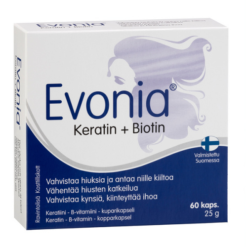 Evonia Кератин + Биотин, 60 капс