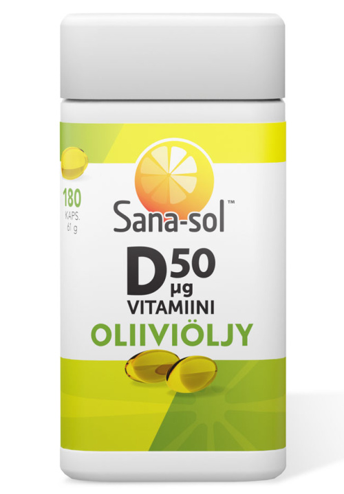 Sana-sol Витамин D 50 мкг Оливковое масло 180 капс/61г 