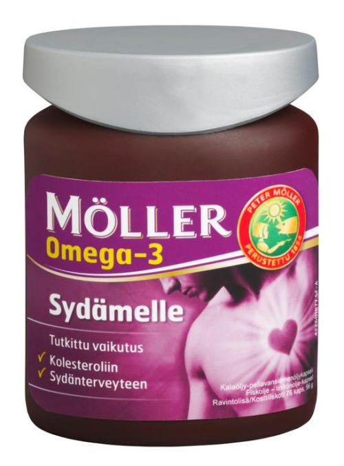 Möller Omega 3 для сердца + витамин E 76 капсул