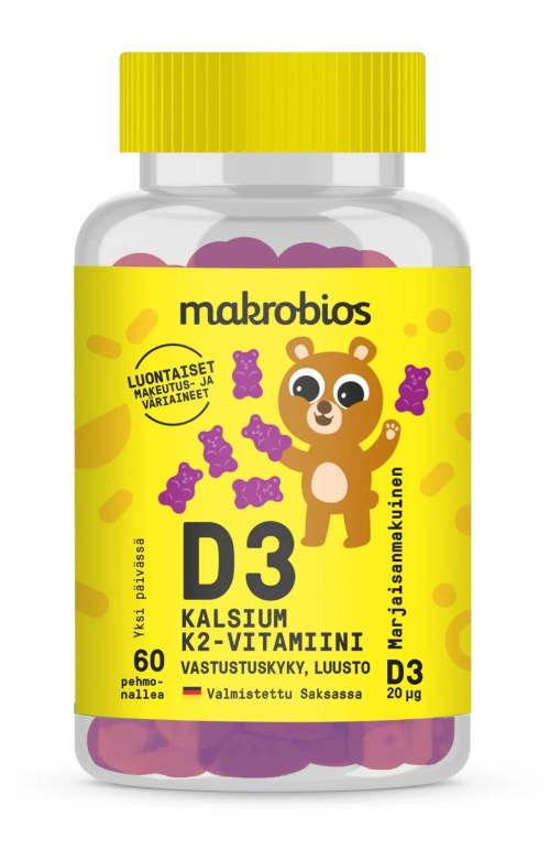 Makrobios Детские Витамины D3+Ca+K2 60 шт.