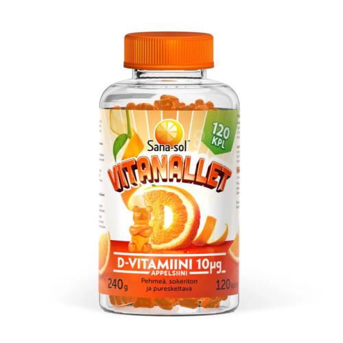 Sana-sol Vitanallet Витамин D 10 мкг Апельсин 