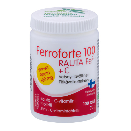 Ferroforte 100 Железо Fe2+C 100 табл.