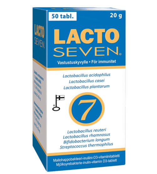Lacto Seven молочнокислых бактерий + инулин 50 таблеток