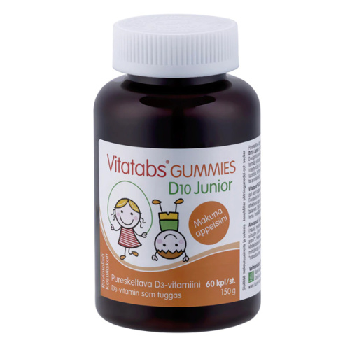 Vitatabs Gummies Жевательные витамины Д3 для детей со вкусом апельсина 60 шт