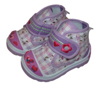 Детская обувь 19-24 фиолетовый, цветок