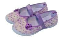 Детские сандали 19-30 фиолетовые/цветочек