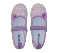 Детские сандали 19-30 фиолетовые/цветочек
