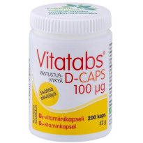 Vitatabs D-Caps +D3 100 &#1084;&#1082;&#1075; 200&#1082;&#1072;&#1087;&#1089;.