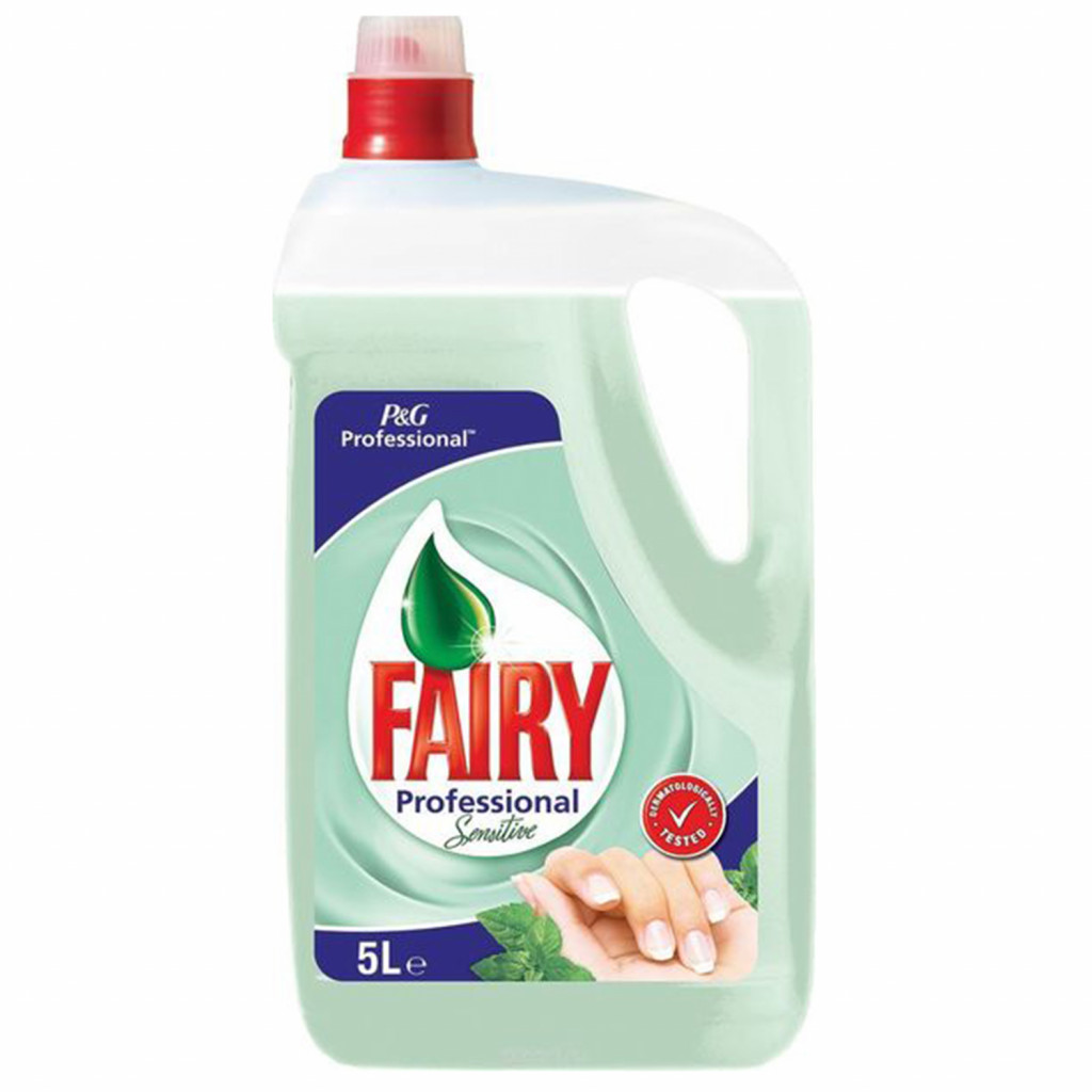 Fairy professional sensitive - Жидкость для мытья посуды с мятой 5 л