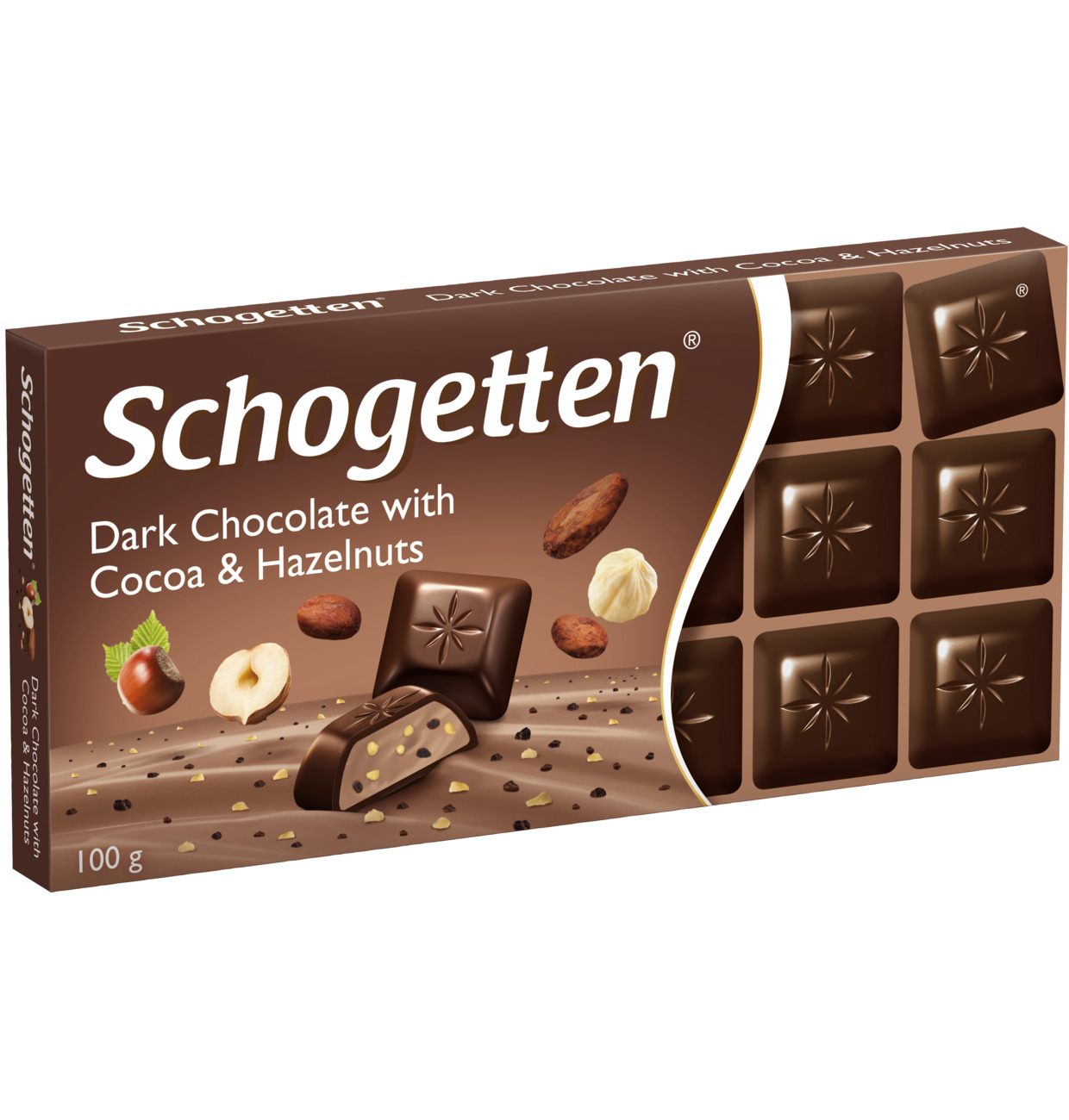 Schogetten Шоколад Темный с лесными орехами 100г