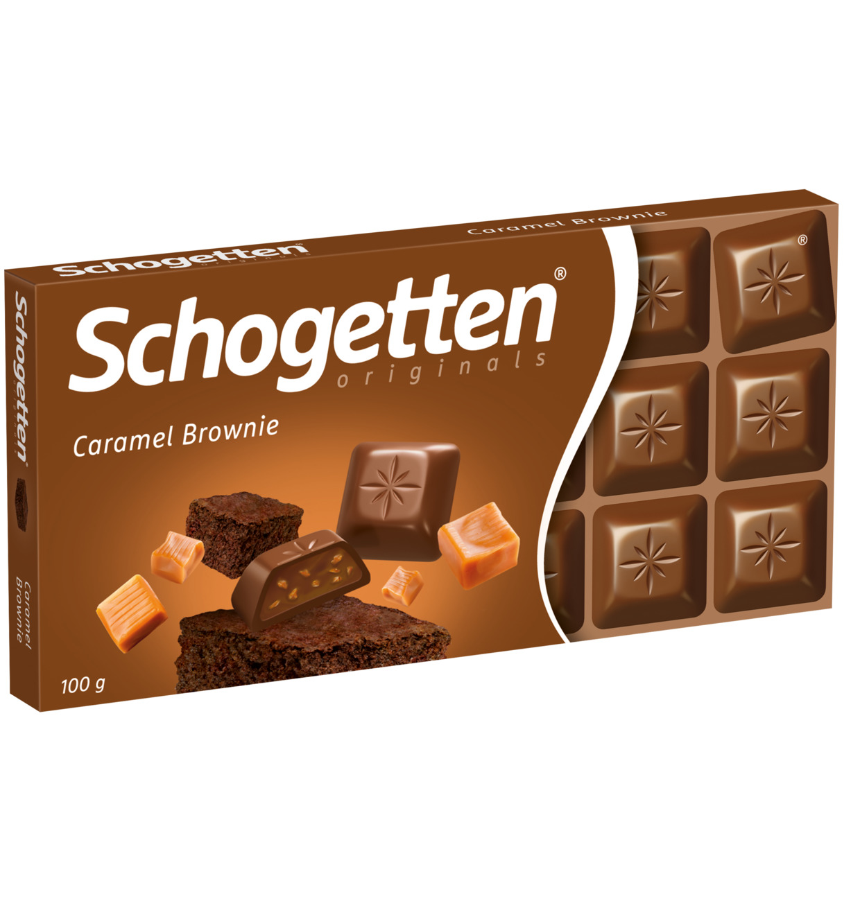 Schogetten шоколадно-карамельный брауни 100г