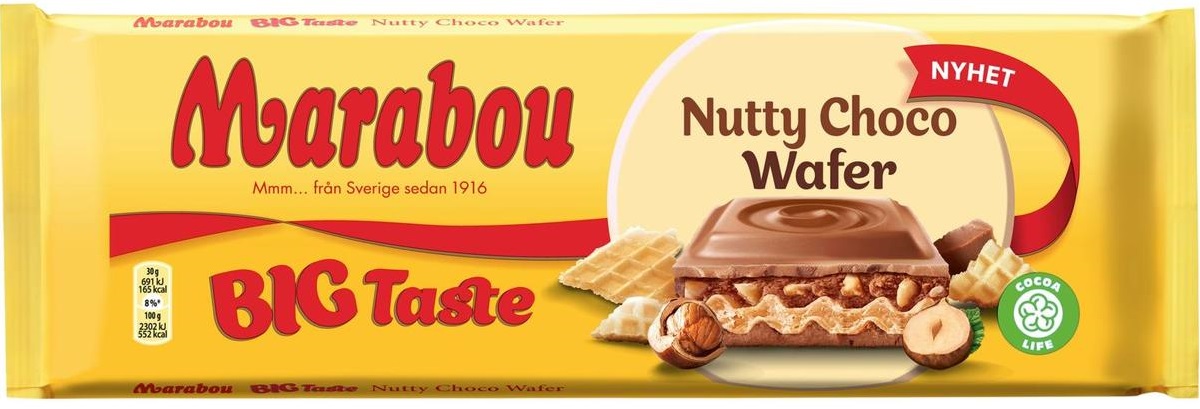 Marabou Big Taste Nutty Choco Wafer 270g