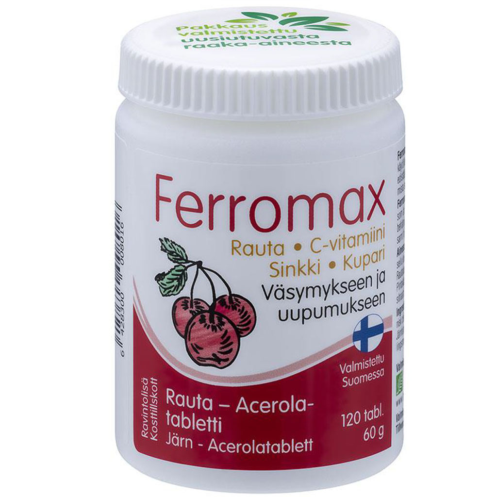 Ferromax Rauta +C, sinkki,kupari 120tab