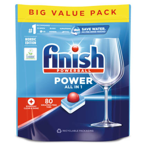 Finish Power All-in-one Таблетки для посудомоечных машин  80шт