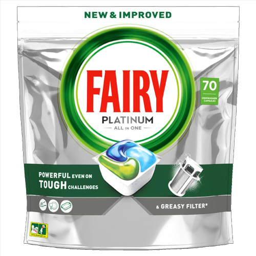 Fairy All in1 Platinum Таблетки для посудомоечной машины 70 шт
 