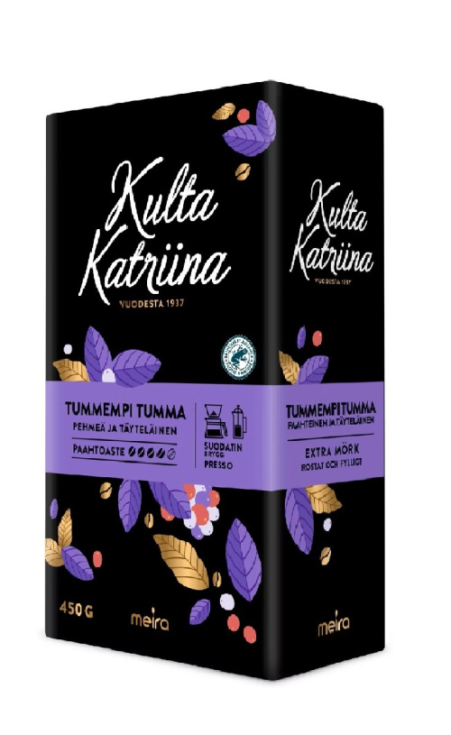 Kulta Katriina Tummempi tumma, фильтр-кофе очень темной обжарки, 450 гр. 