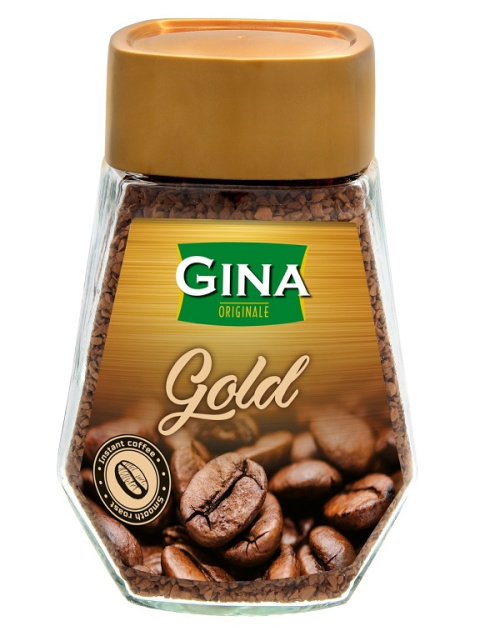 Gina Gold Растворимый кофе в стеклянной банке 200 г