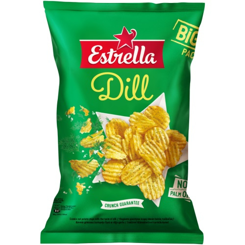 Картофельные чипсы Estrella с укропом, 180 гр. 