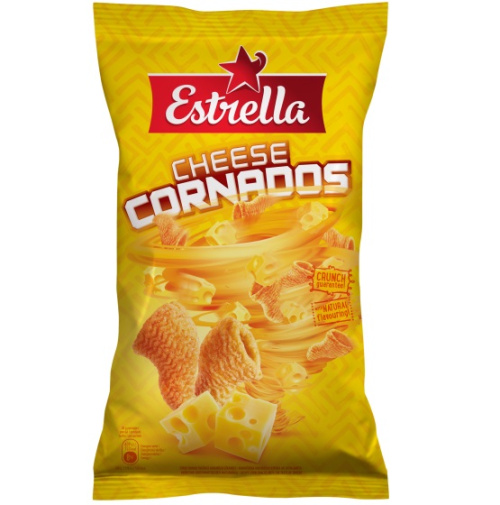Кукурузные чипсы Estrella со вкусом сыра, 110 гр. 
