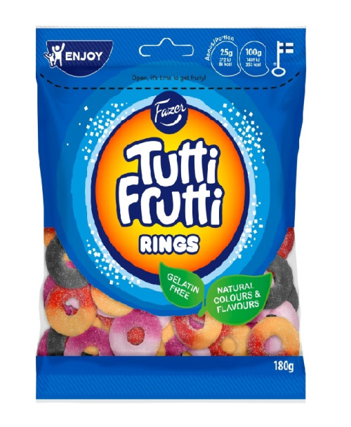 Fazer Tutti Frutti rings Жевательные конфеты 180г 